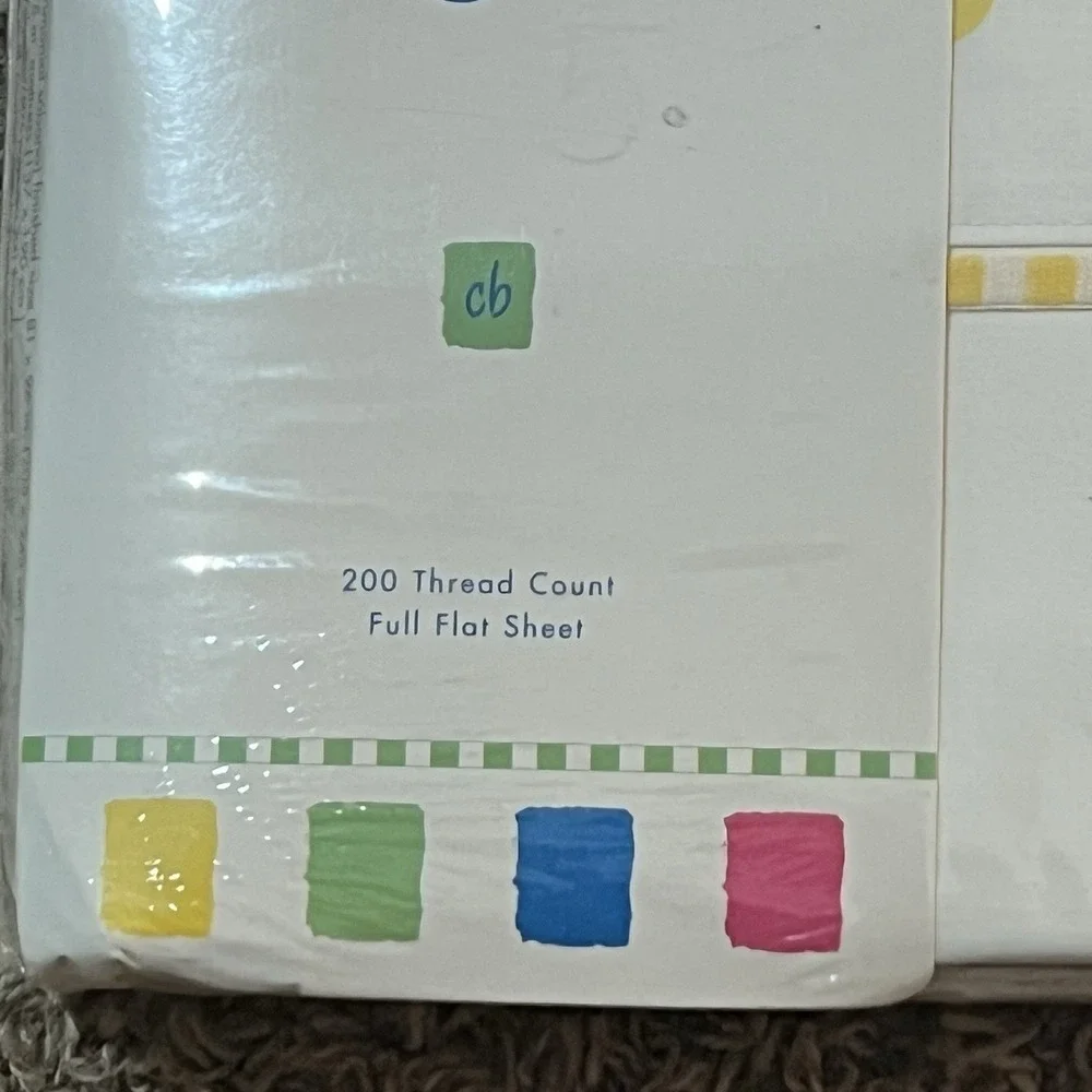 Caribbean‎ Brights Vintage 80s 90s Tropical Beach Surf Full Flat Bed Sheet NEW!